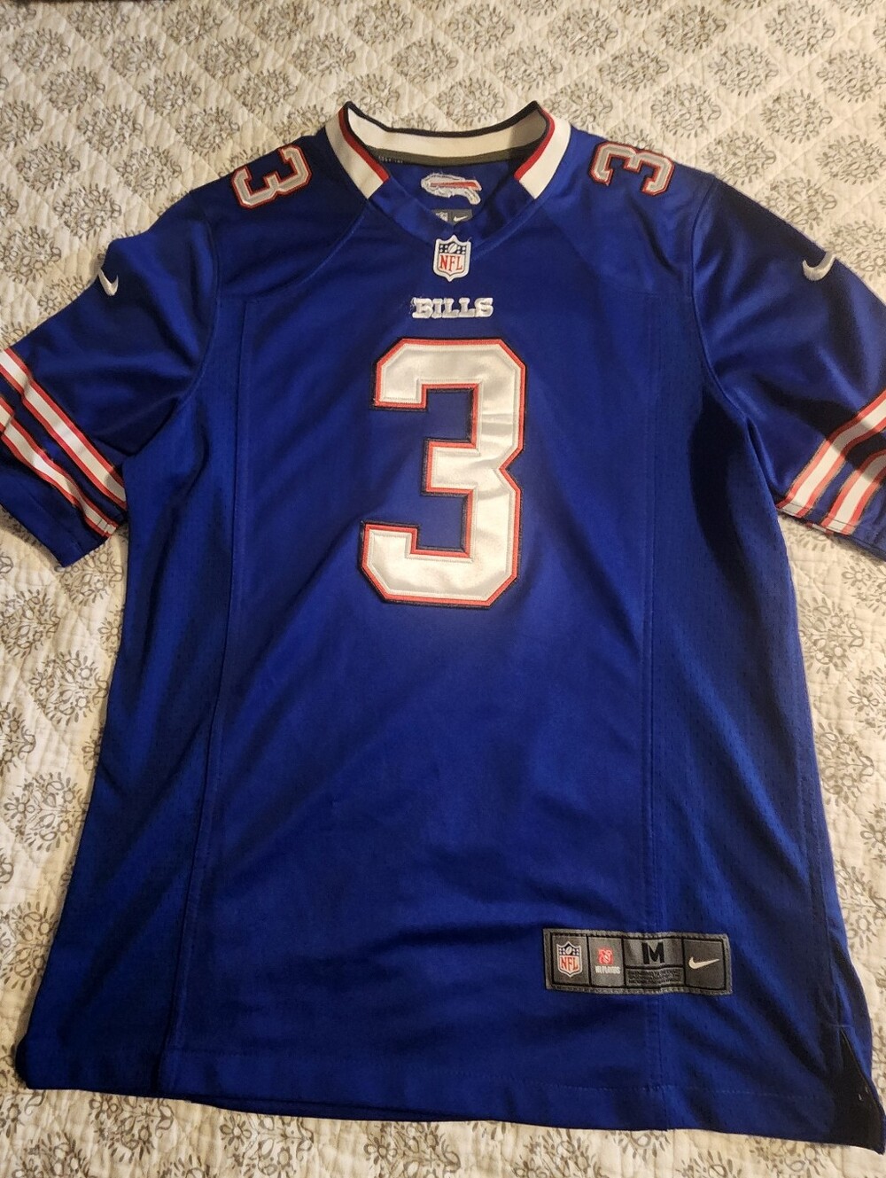 Buffalo Bills E.J. Manuel QB Stitched Jersey NFL Medium Mafia Buffalove